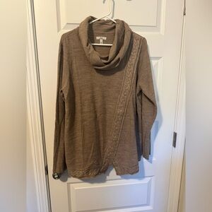 Croft & Barrow Tan Cowl Neck Sweater